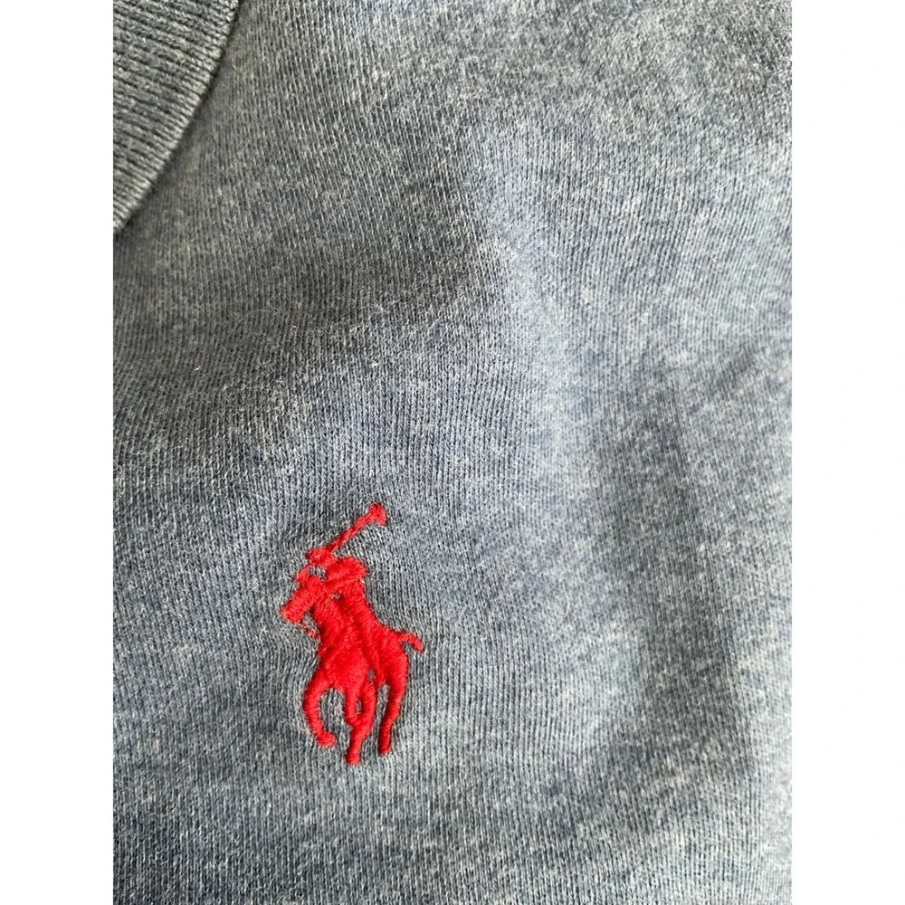 Polo Ralph Lauren Mens XXL Navy Blue Heather Short Sleeve Cotton Polo Shirt Logo